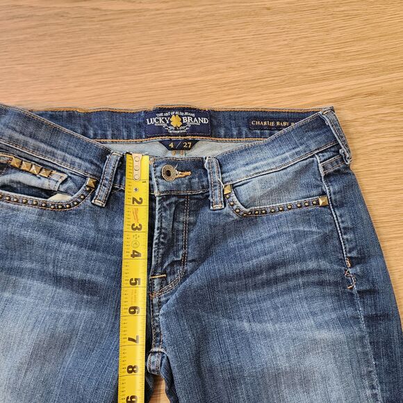 Lucky Brand Jeans Charlie Baby Boot Womens 4/27 Regular Dark Denim Pants 30x31 - Picture 8 of 12